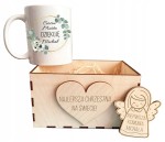 Podziękowania dla Chrzestnych Komunia Chrzest prezent zestaw podziękowanie