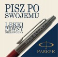 Długopis Parker Jotter z grawerem czarny prezent złota tabliczka zestaw