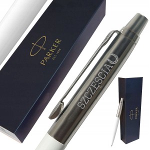 Parker Jotter długopis z grawerem biały prezent na święta zestaw upominek