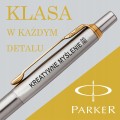 Parker Jotter komplet pióro długopis Stalowy GT elegancki zestaw prezentowy