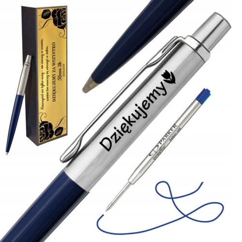 Długopis Parker Jotter niebieski z grawerem w pudełku prezentowym gratis
