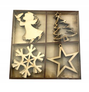 ZESTAW ŚWIĘTA 20szt 7,5cm Aniołek Choinka Gwiazdka