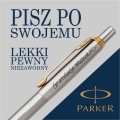Parker Jotter stalowy złoty długopis z grawerem prezent elegancki w etui