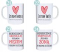 Zestaw prezentowy na Walentynki dla niej dla niego prezent bon + kubek