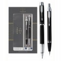 Zestaw Parker IM Pióro+ Długopis czarny CT na prezent w pudełku na urodziny