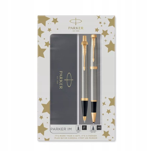 Parker IM Pióro kulkowe + Długopis IM stalowy GT na prezent dla nauczyciela