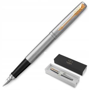 Pióro wieczne Parker Jotter Stalowe GT M na naboje dla Mamy Babci Taty niej