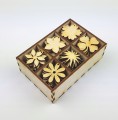 Zestaw KWIATY 60szt 3cm Kwiat Ozdoba Decoupage