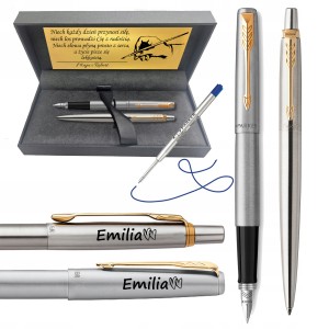 Parker Jotter GT złoty pióro długopis z grawerem personalizowany prezent