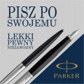 Parker Jotter czarne pióro i długopis z grawerem zestaw prezentowy etui