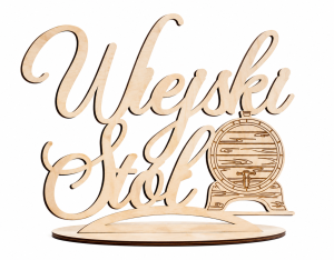 Napis na podstawce na stół dla Pary Młodej wesele ślub Wiejski Stół