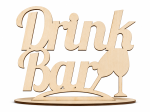 Napis drewniany dekor na podstawce Drink Bar na ślub wesele na stół