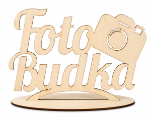 Napis na podstawce drewniany Foto Budka na ślub wesele na stół dekor