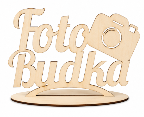 Napis na podstawce drewniany Foto Budka na ślub wesele na stół dekor