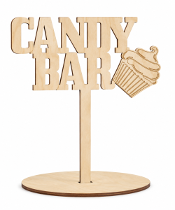 Napis na stół na podstawce Candy Bar dla Pary Młodej wesele ślub 