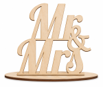 Napis na stół drewniany na podstawce Mr&Mrs ślub wesele dekoracja 