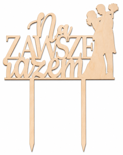 Topper na tort dekoracja ślubna drewniana wesele ślub napis