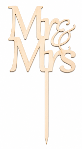 Topper na tort Mr & Mrs ślub wesele rocznica napis para młoda