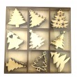 ZESTAW ŚWIĘTA 45szt Choinki Choinka 5cm Decoupage