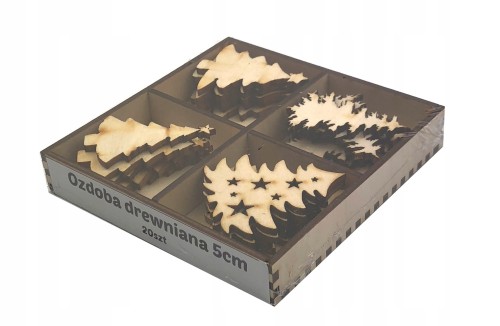 Zestaw ŚWIĘTA 20szt 5cm Choinki Choinka
