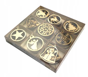 ZESTAW ŚWIĘTA 45 szt 5 cm Bombki Bombka Decoupage