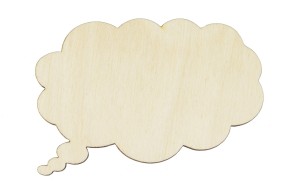 Dymek2 Chmurka EKO drewno decoupage scrapki 10cm