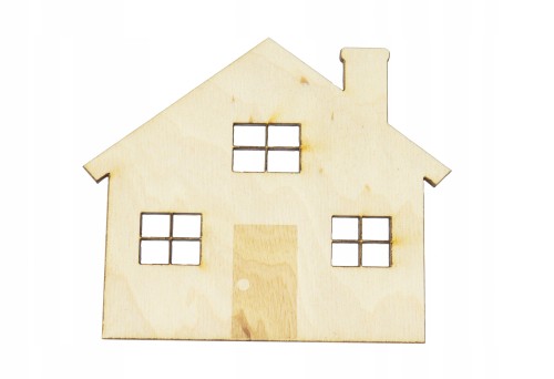 Dom Domek HOME EKO drewno decoupage scrapki 10cm