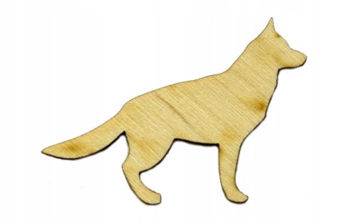 Wilk EKO drewno sklejka decoupage scrapki 15cm