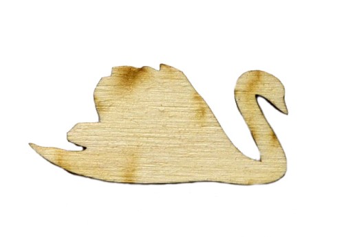 Łabędź drewno EKO decoupage scrapki 3cm 10szt.