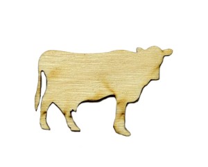 Krowa EKO drewno sklejka decoupage scrapki 5cm