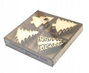 Zestaw OZDÓB ŚWIĄTECZNYCH 20szt Choinki Choinka