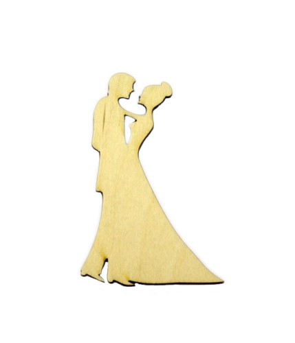 Młoda Para Wedding sklejka decoupage ślub 10cm EKO