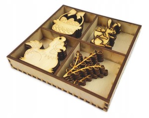 ZESTAW WIELKANOC 20szt 12,5cm Koszyczek Zajączek dekoracje