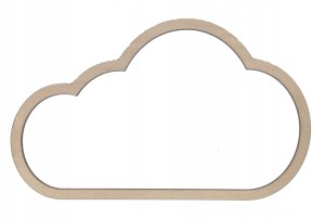 Drewniana obręcz baza do makram 30cm chmurka