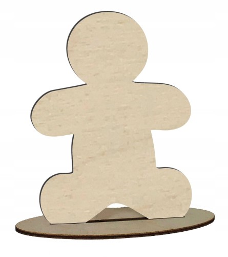 Pierniczek drewniany na podstawce decoupage 15cm
