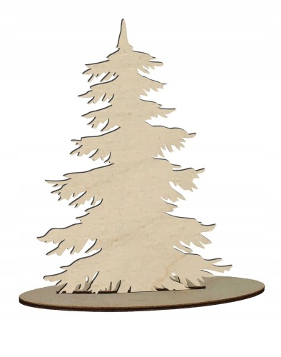 Choinka na podstawce decoupage dekoracje 15cm
