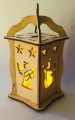 Drewniany lampion latarnia świecznik LED