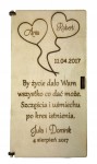 Pamiątkowe pudełko na pieniądze GRAWER ślub wesele