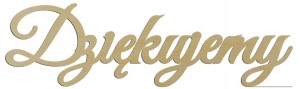 Napisy drewniane ozdobne na ślub na wesele 6cm Dziękujemy dekoracje