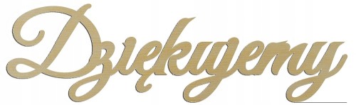 Napisy drewniane ozdobne na ślub na wesele 6cm Dziękujemy dekoracje