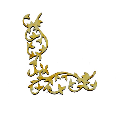 DREWNIANY DEKOR 10cm ozdoba ażur narożnik scrapki