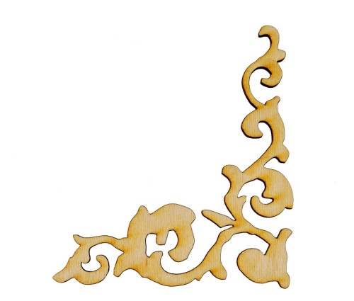 DREWNIANY DEKOR 5cm ornament ażur eko scrapki