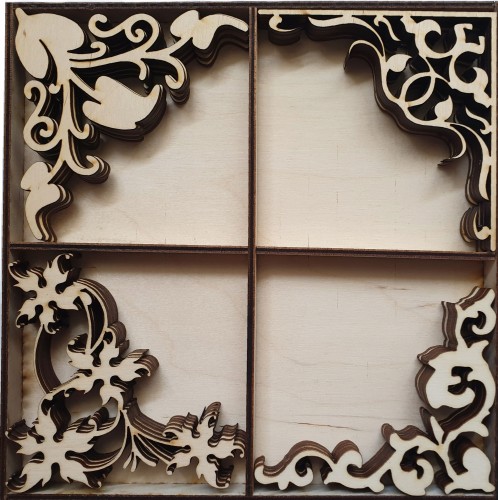 DREWNIANY DEKOR ZESTAW 5cm 20szt decoupage scrapki