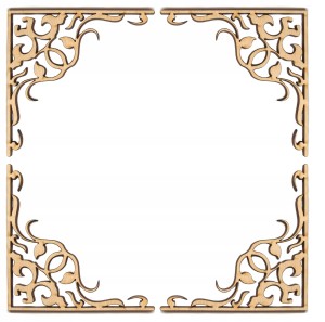 DREWNIANY DEKOR x4 decoupage ornament scrapki 5cm