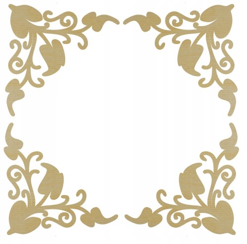 DREWNIANY DEKOR x4 decoupage ornament prezent 5cm
