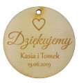 Brelok podziękowanie na wesele na ślub dla gości i rodziców prezent