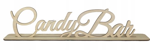 Napis Candy Bar na podstawce dla Pary Młodej wesele ślub dekoracja