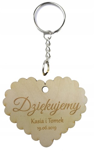 Brelok podziękowanie na ślub na wesele dla gości i rodziców prezent