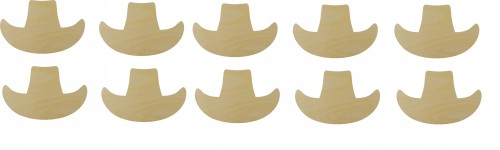 Kapelusz 3 cowboy drewniany scrapki 3cm 10sz