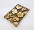 ZESTAW Prezentowy 30szt 5cm Kwiat Motyl Decoupage